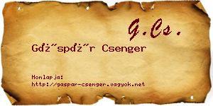 Gáspár Csenger névjegykártya